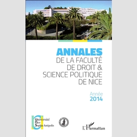 Annales de la faculté de droit et science politique de nice