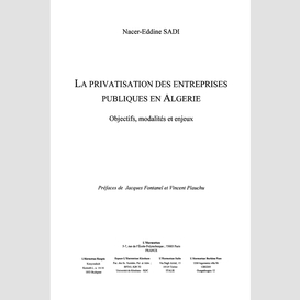 La privatisation des entreprises publiques en algérie