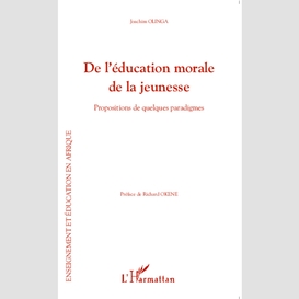 De l'éducation morale de la jeunesse