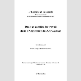 Droit et conflits du travail dans l'angleterre du <em>new labour</em>