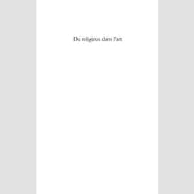 Du religieux dans l'art