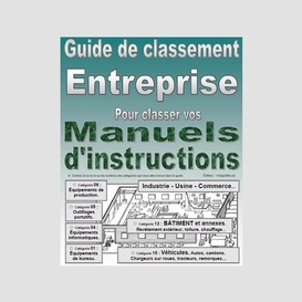 Guide de classement. entreprise. de vos manuels d'instructions. version numérique pdf couleur.version pdf imprimable.