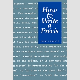 How to write a précis