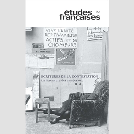 Études françaises. volume 54, numéro 1, 2018