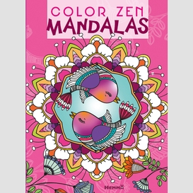 Color zen mandalas oiseaux