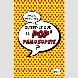 Qu'est-ce que la pop'philosophie