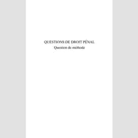 Questions de droit pénal